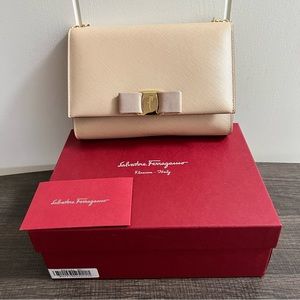 New! Ferragamo Vara Mini Leather Shoulder or Crossbody Bag